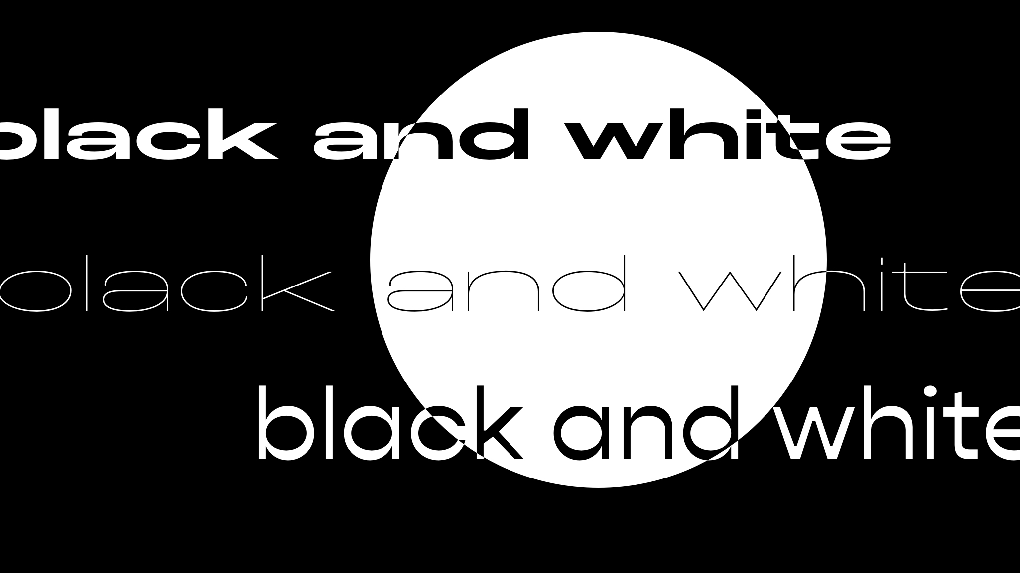 black and white colour schemes